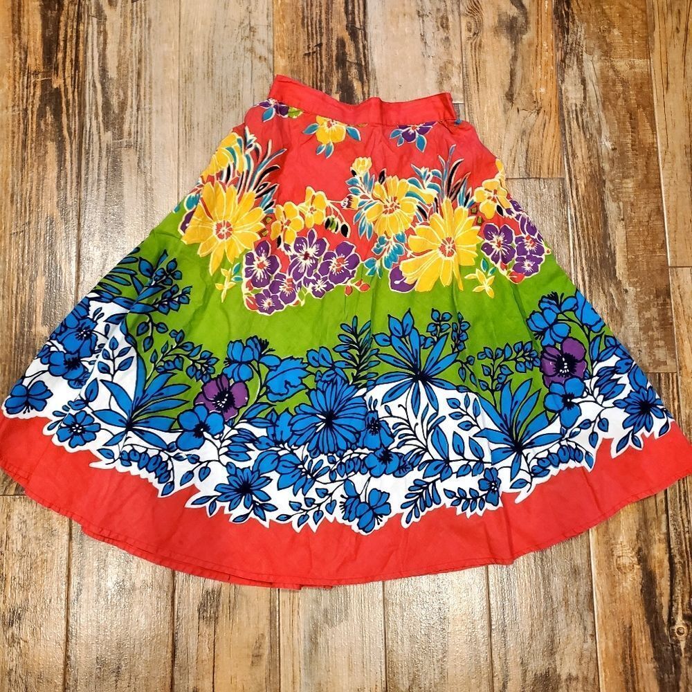 🔹️Vintage Studio West Multicolored Floral Skirt Small